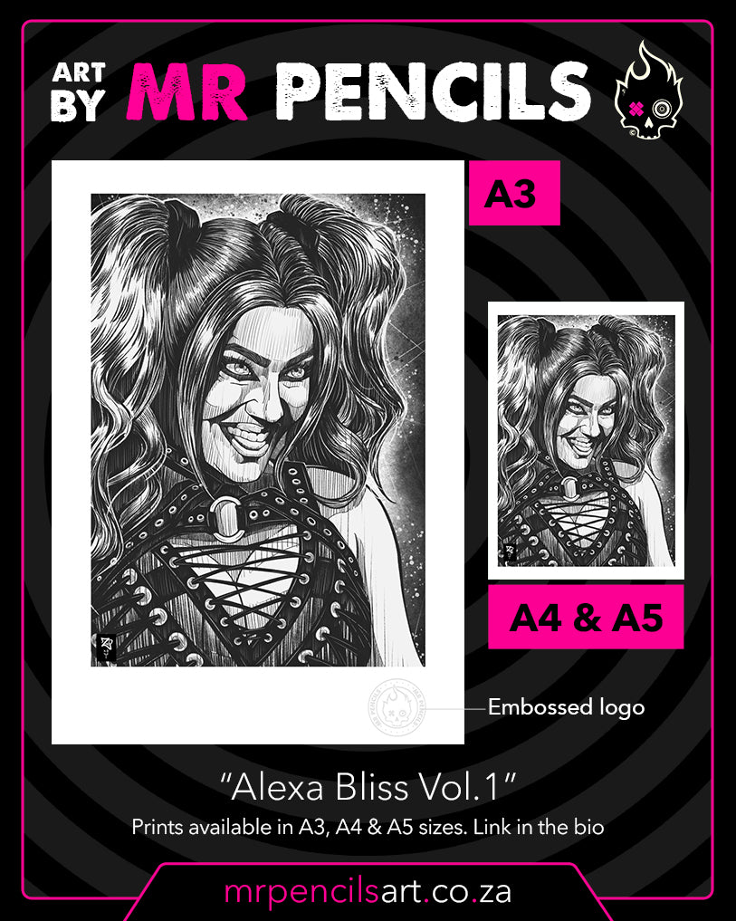 Alexa Bliss Monochrome Print