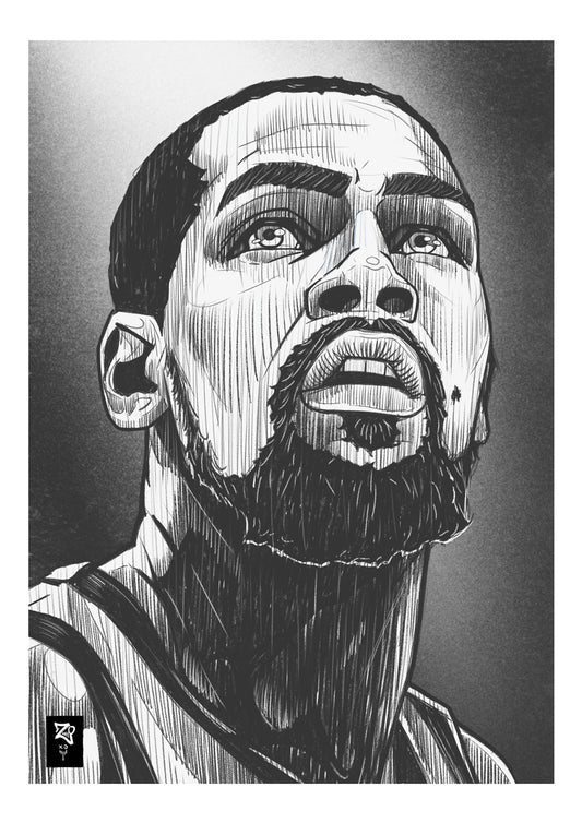 Kevin Durant Monochrome Print