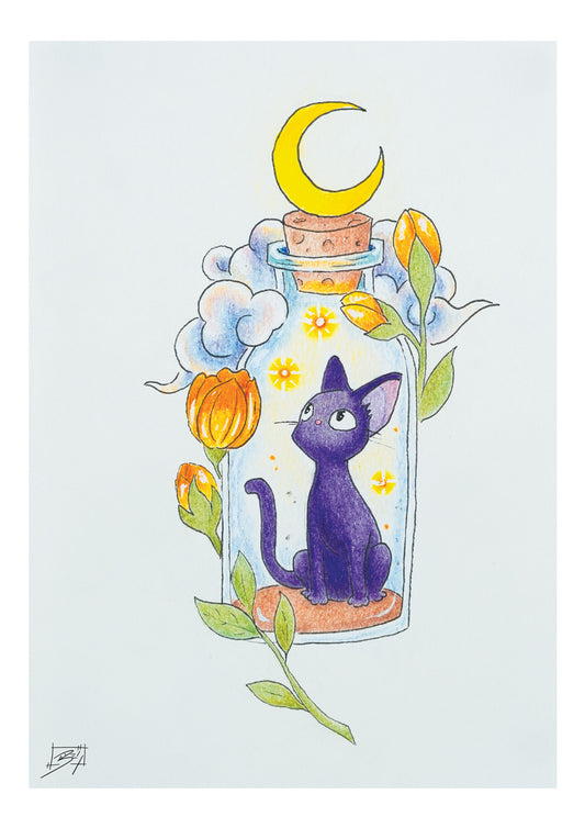 Kiki Cat Colour Print