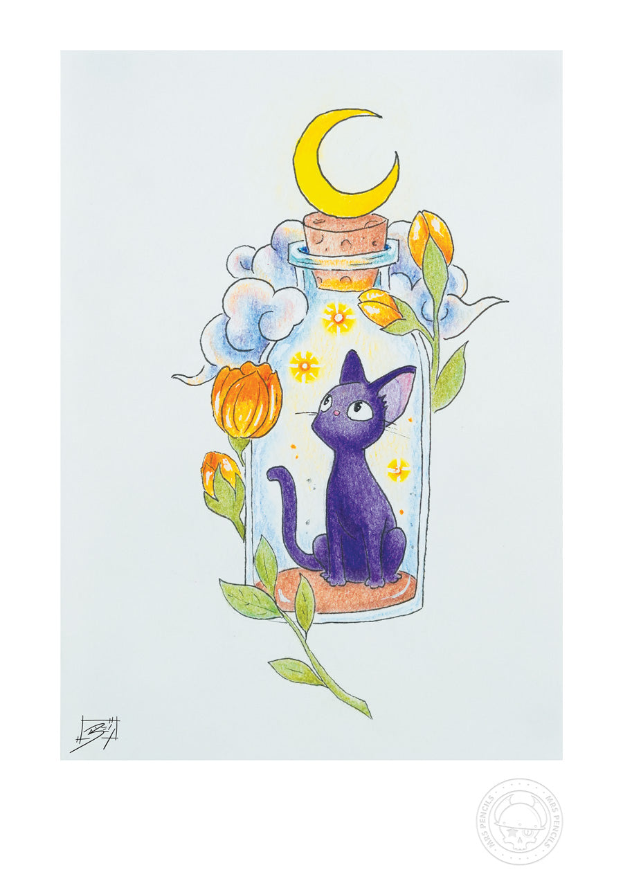 Kiki Cat Colour Print