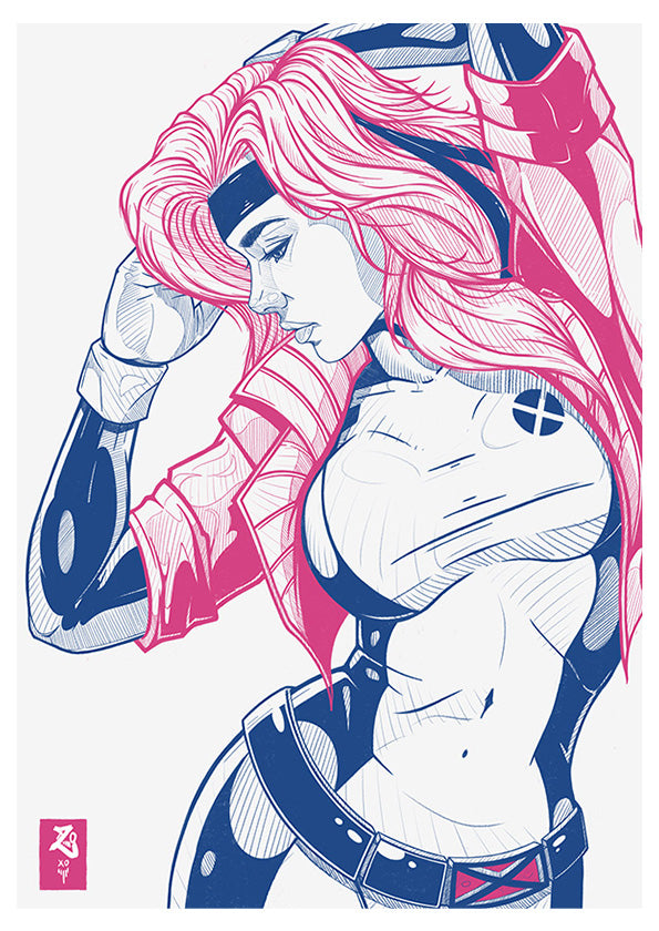 X-Men: Rogue Sketch Print