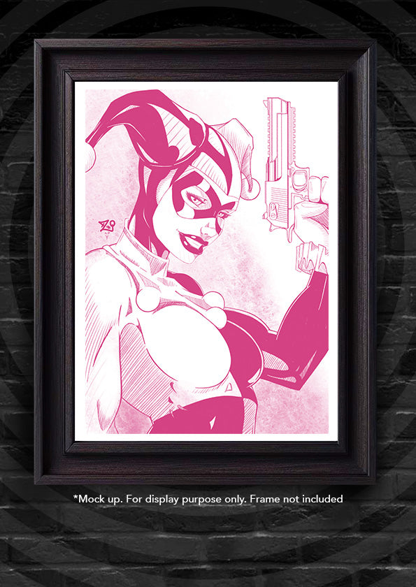 Harley Quinn Sketch Print