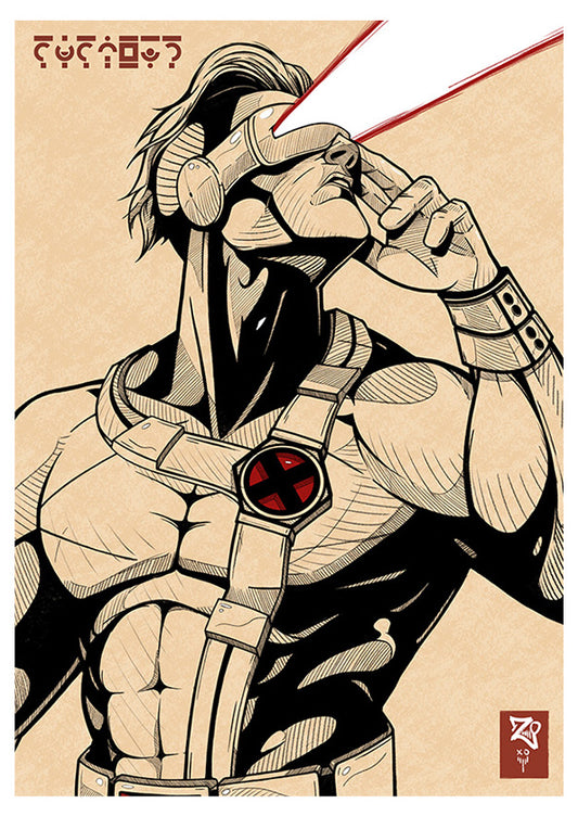 X-Men: Cyclops Sketch Print (LIMITED EDITION)