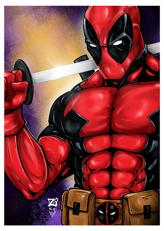 Deadpool Colour Print