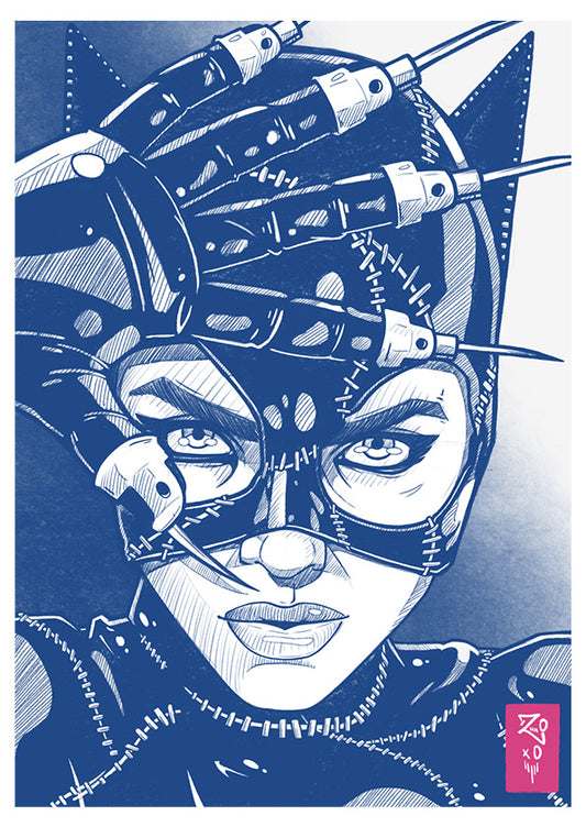 Catwoman Sketch Print