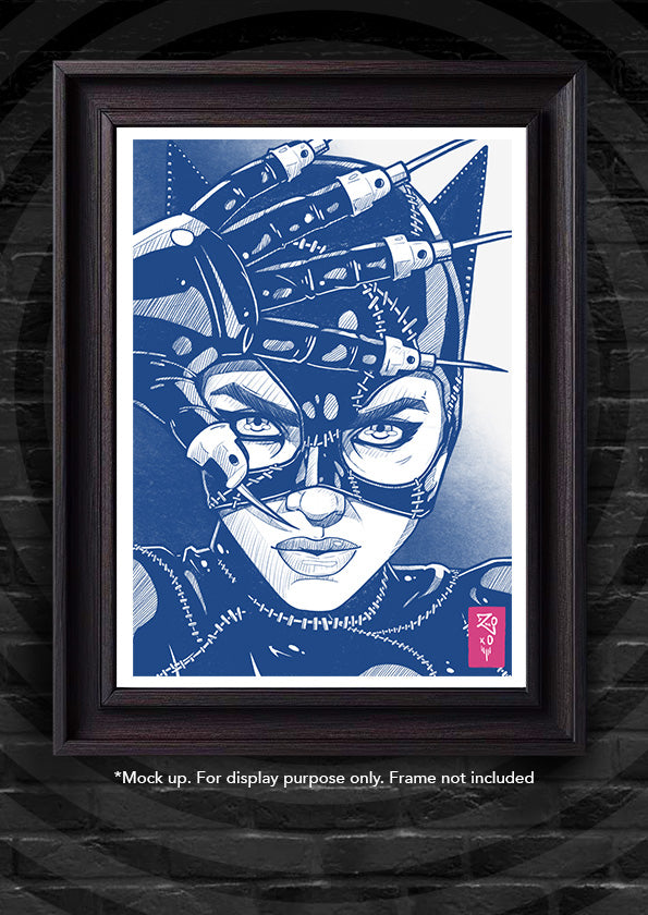 Catwoman Sketch Print