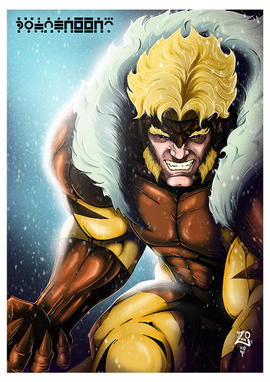 X-Men: Sabretooth Colour Print