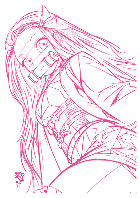 Nezuko Sketch Print