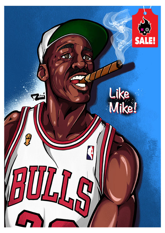 Michael Jordan Colour Print