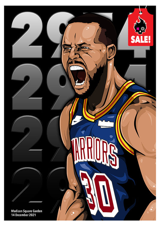 Steph Curry Colour Print