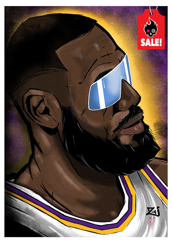 LeBron James Colour Print