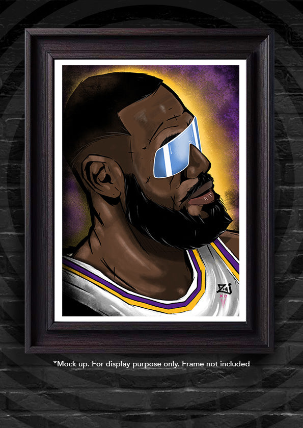 LeBron James Colour Print