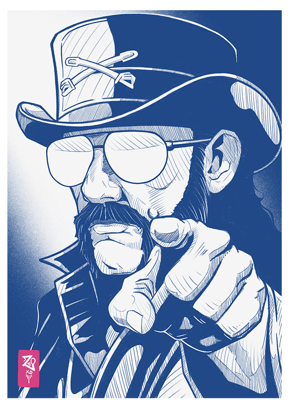 Lemmy Kilmister Sketch Print