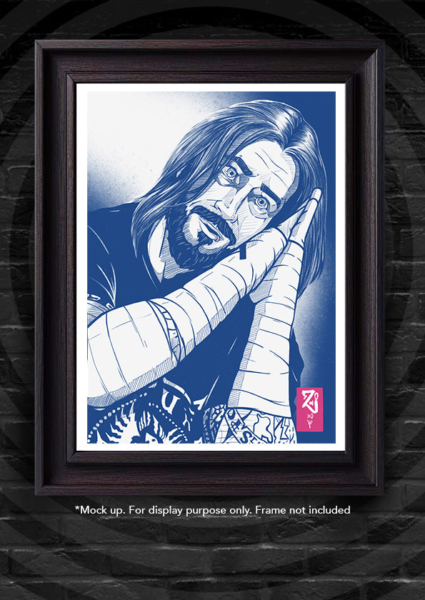 CM Punk Sketch Print