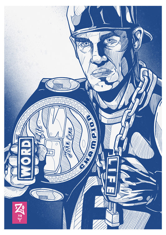 John Cena Sketch Print