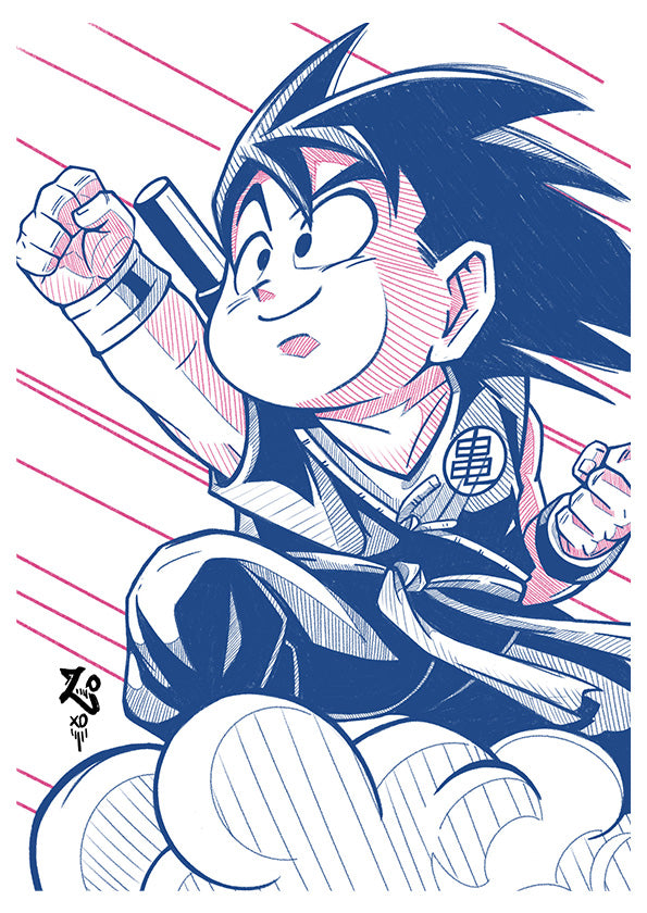 Goku Sketch Print