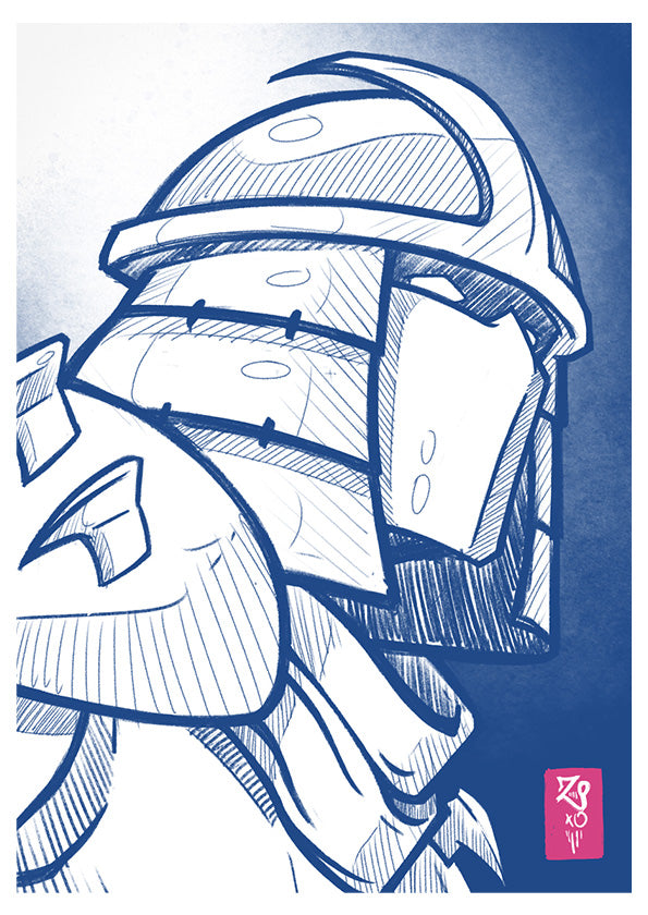 TMNT: Shredder Sketch Print