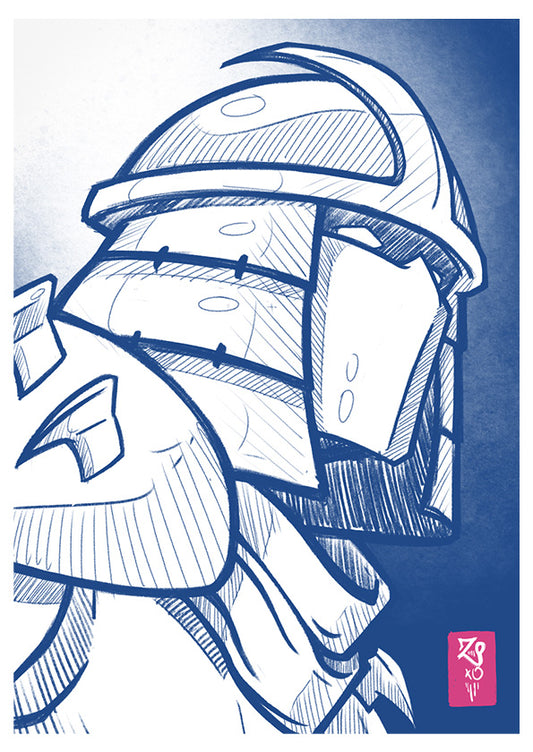 TMNT: Shredder Sketch Print