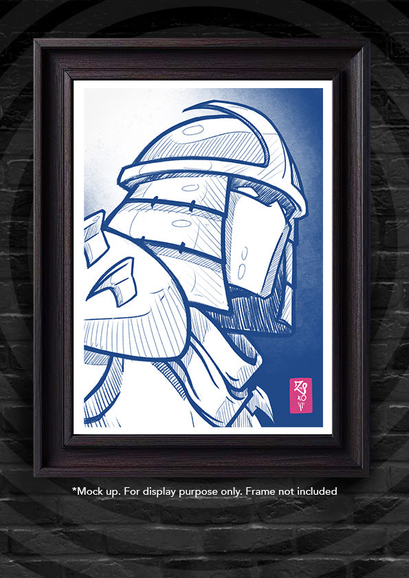 TMNT: Shredder Sketch Print