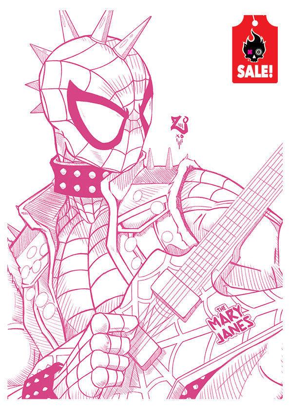 Spider-Punk Sketch Print