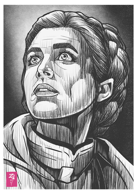 Leia Organa Sketch Print