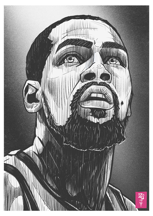 Kevin Durant Sketch Print