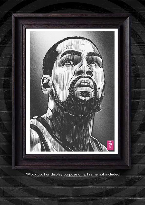 Kevin Durant Sketch Print