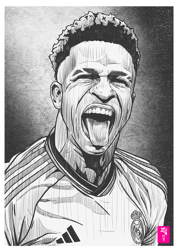 Vinicius Junior Sketch Print