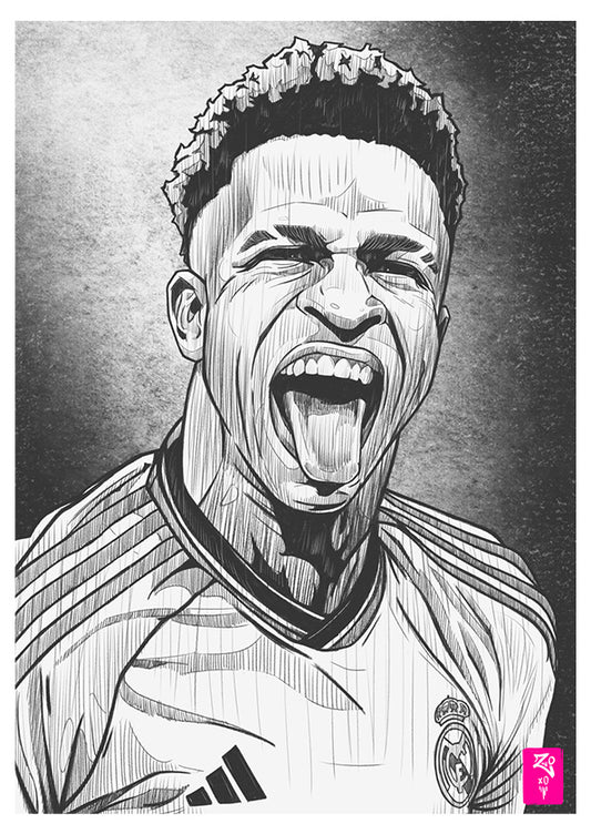 Vinicius Junior Sketch Print