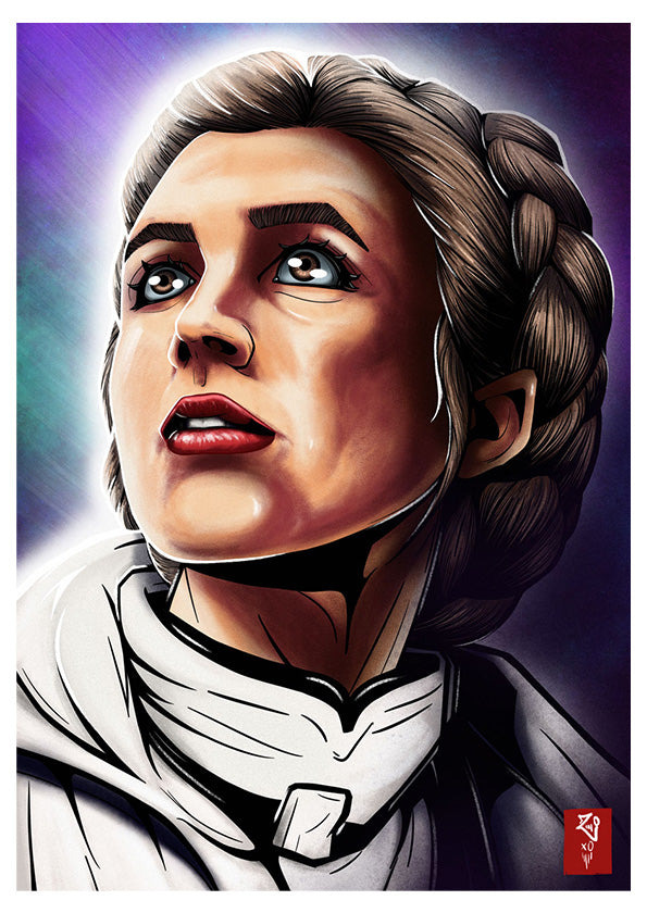 Leia Organa Colour Print