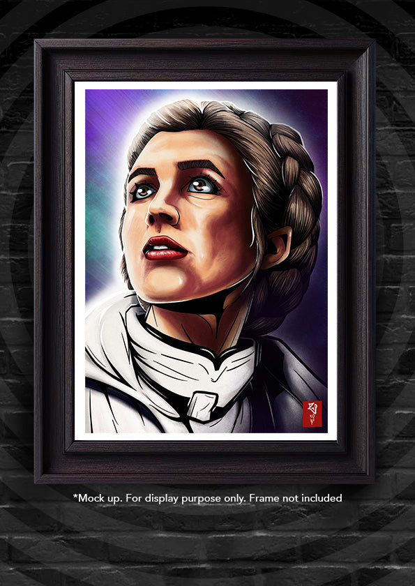 Leia Organa Colour Print