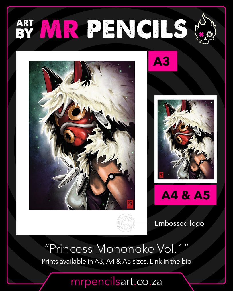 Princess Mononoke Colour Print