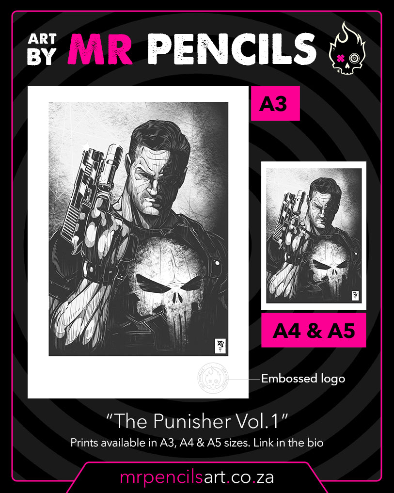 Punisher Monochrome Print