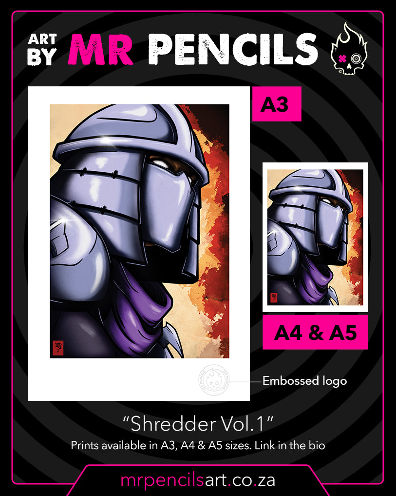 TMNT: Shredder Colour Print