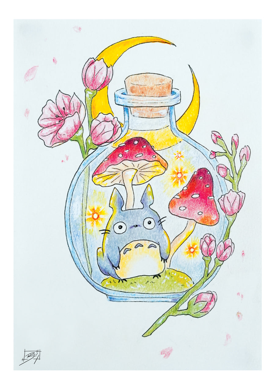 Totoro Colour Print