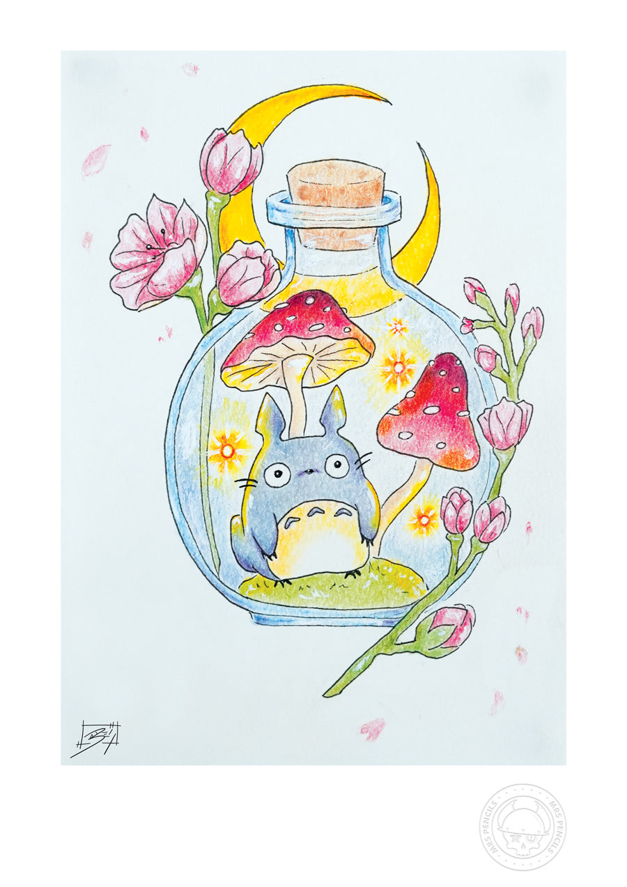 Totoro Colour Print